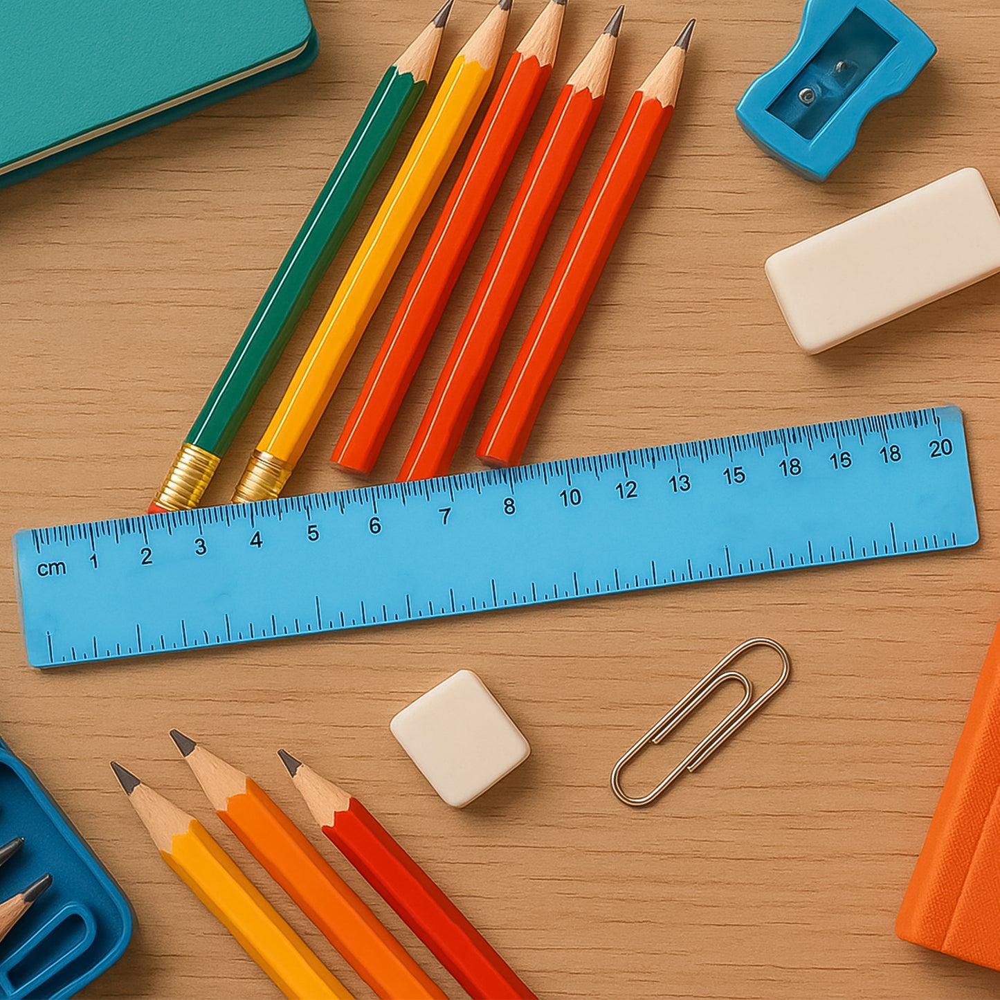 4-piece Transparent Geometry Instrument Set With Ruler - Happy Price - Image 5