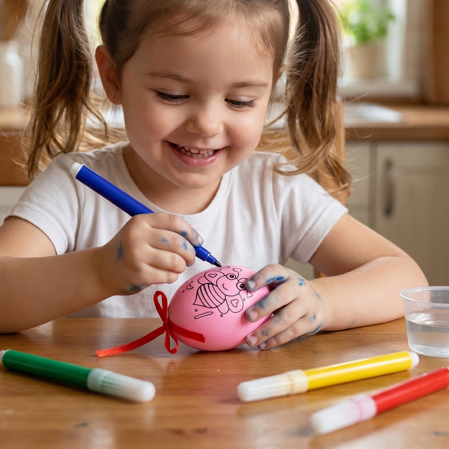 Creative Egg Decorating Art Kit for Kids - Includes Craft Egg & Colour Pens (1 Set) - Happy Price - Image 6