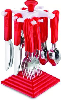 24 Piece Stainless Steel Premium Cutlery Set With Stand - Happy Price - Image 1
