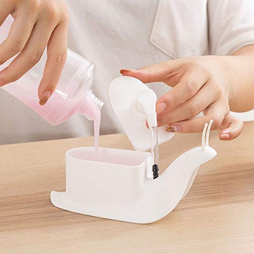 Cute Snail Liquid Soap Dispenser - Portable Bathroom & Kitchen Use (1pc)