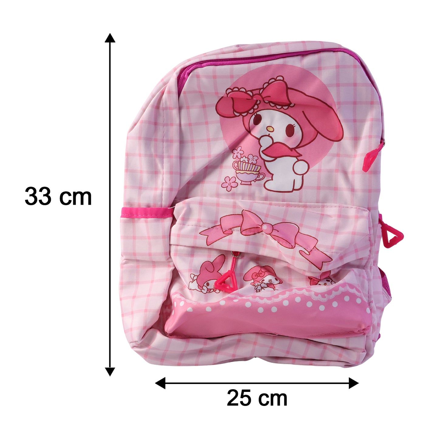 Cute Bunny & Bow Backpack - 13 Inch Kids School Bag (1 Pc) - Great Price - Image 5