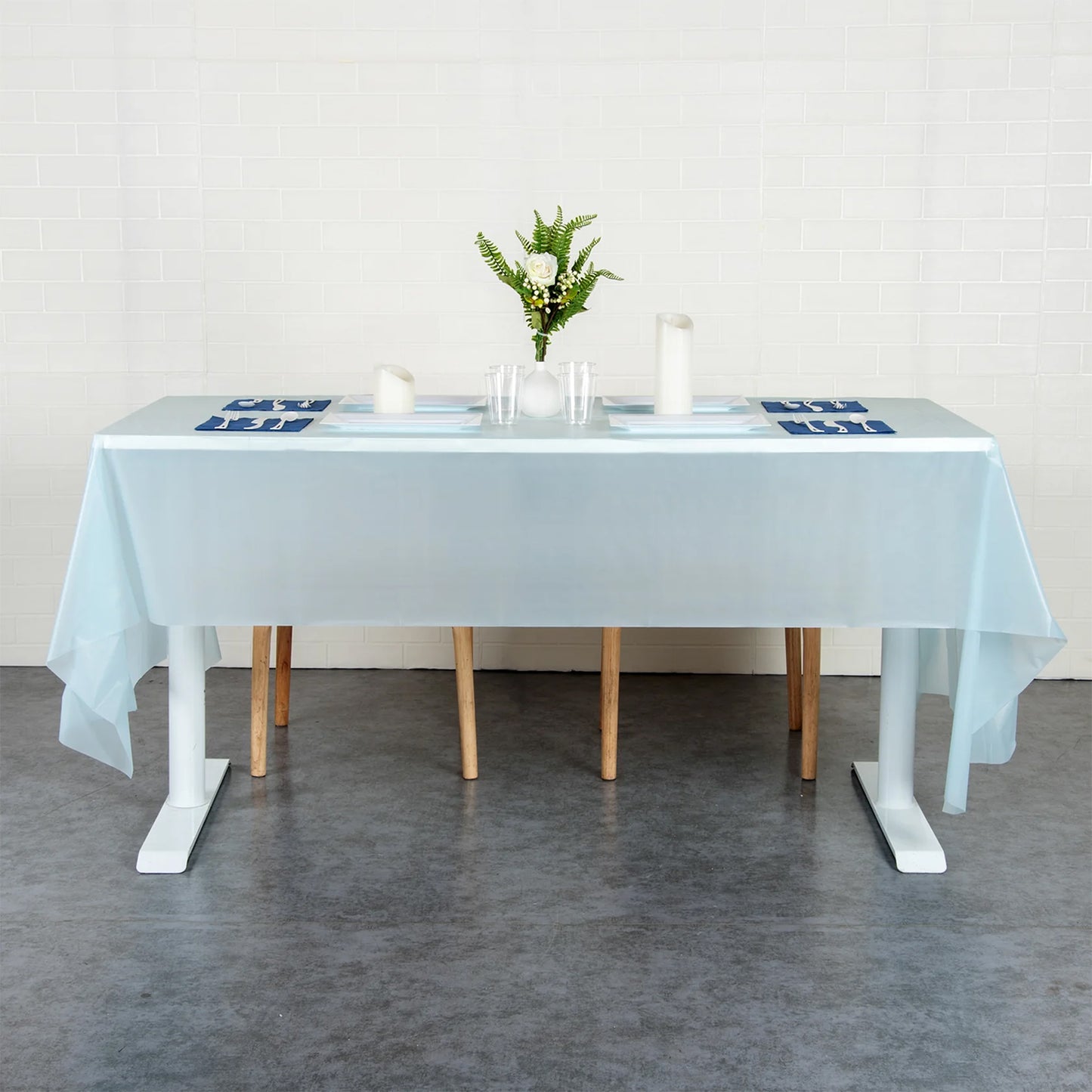 Waterproof Disposable Plastic Table Cover 137 x 183 cm for Parties & Dining - Happy Price - Image 5