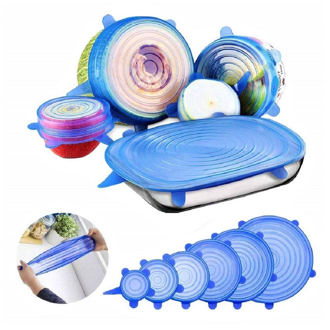 Silicone Stretch Lids Reuseable Microwave Safe Flexible Covers (Set Of 6) (Loose Pack) - Happy Price - Image 2