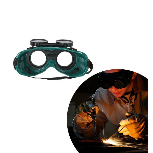 Dark Green Large Welding Goggles with Flip-Up Front - Happy Price - Image 6