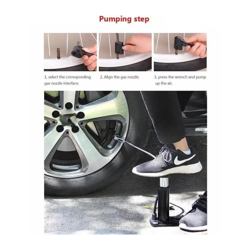 Mini Foot Pump Inflator For Bike And Car - Happy Price - Image 2