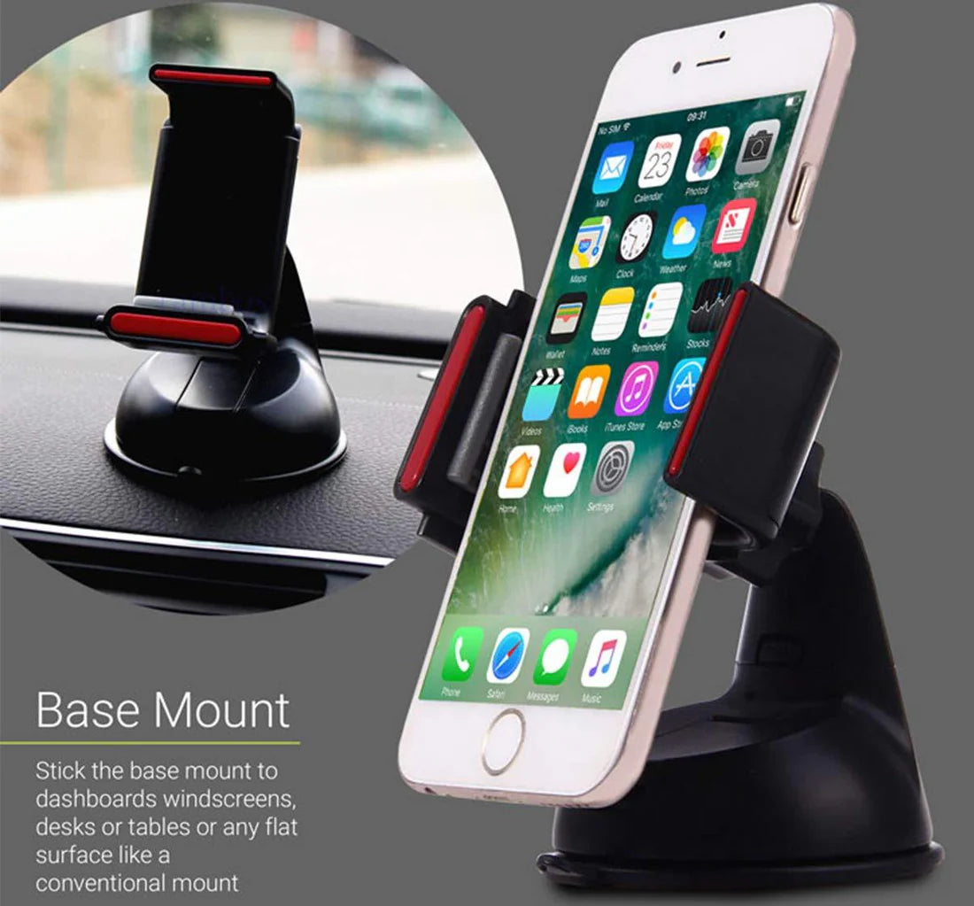 Universal Car Phone Mount with Suction Cup (1pc)