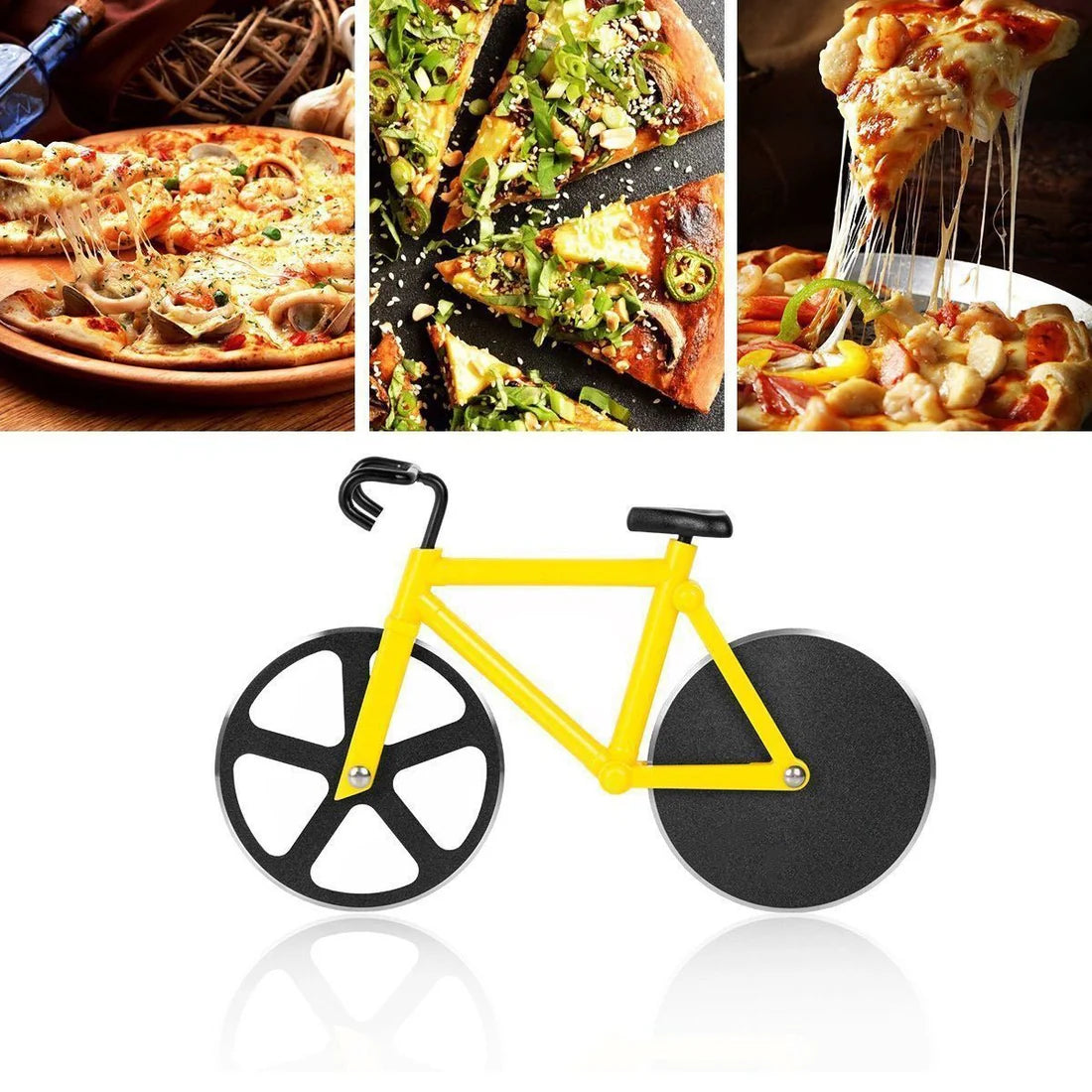 Stainless Steel Bicycle Shape Pizza Cutter - Happy Price - Image 5