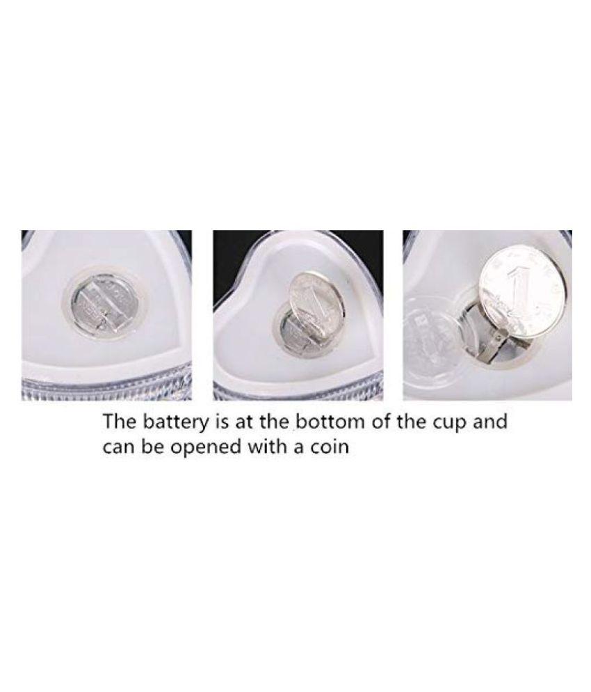 Heart Shape Activated Blinking Led Glass Cup - Happy Price - Image 3