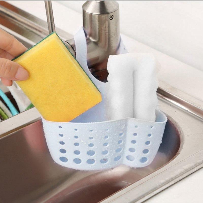 Adjustable Kitchen Bathroom Water Drainage Plastic Basketbag With Faucet Sink Caddy - Happy Price - Image 4