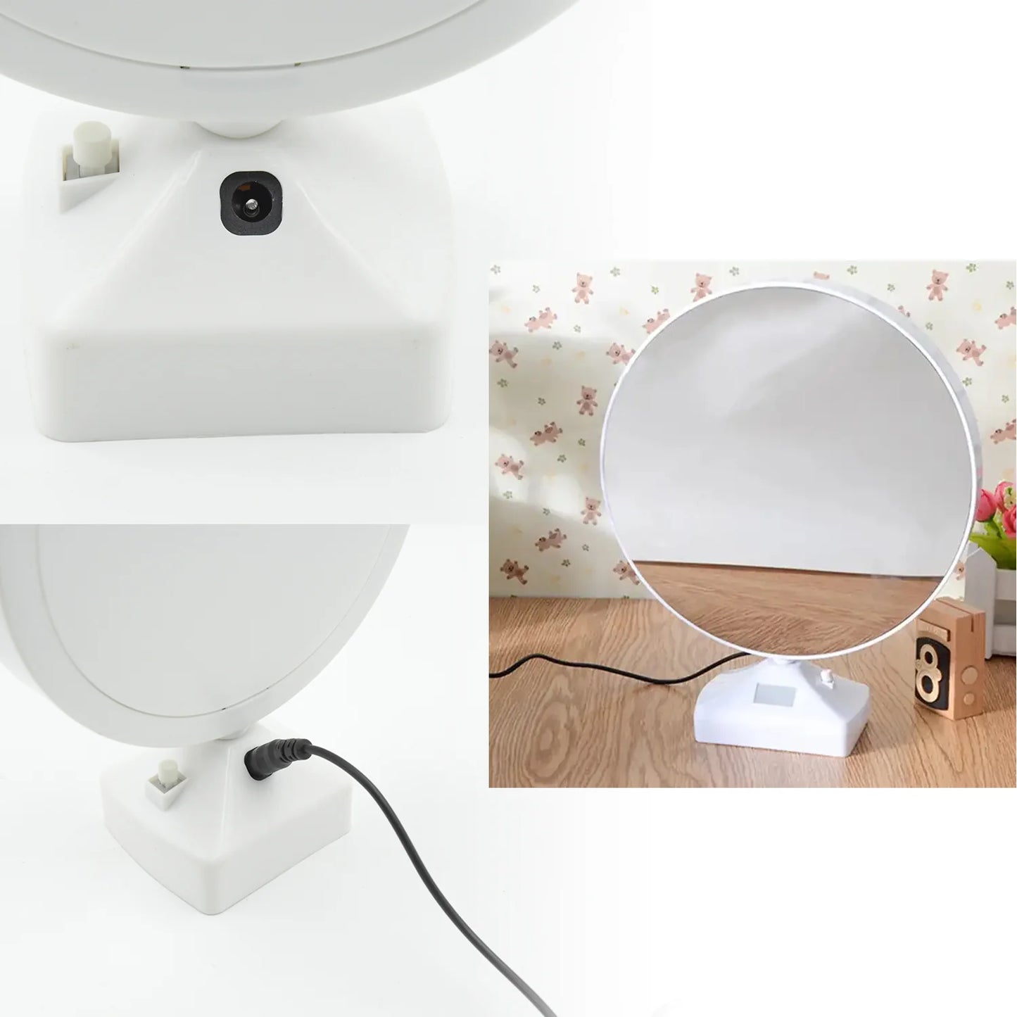 2-in-1 LED Mirror Photo Frame - Magic Illusion Lamp (1pc)