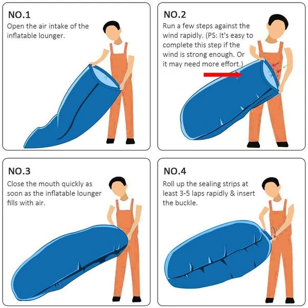 HappyPrice Inflatable Camping Lounger - Portable Air Sofa for Outdoors (1pc)