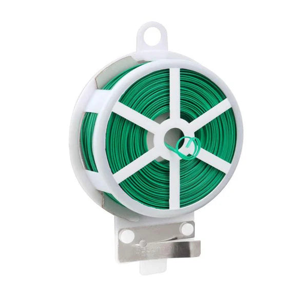 Plastic Twist Tie Wire Spool With Cutter For Garden Yard Plant 50m (Green) - Happy Price - Image 2