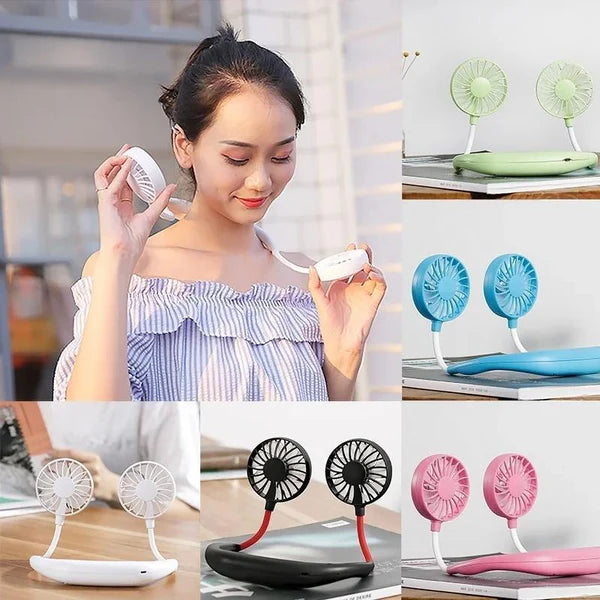Wearable Neck Fan - Rechargeable USB Mini Fan for Hands-Free Cooling - Happy Price - Image 2