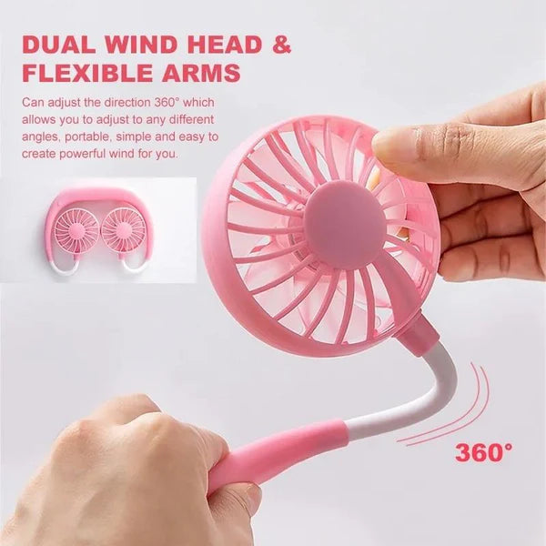 Wearable Neck Fan - Rechargeable USB Mini Fan for Hands-Free Cooling - Happy Price - Image 3