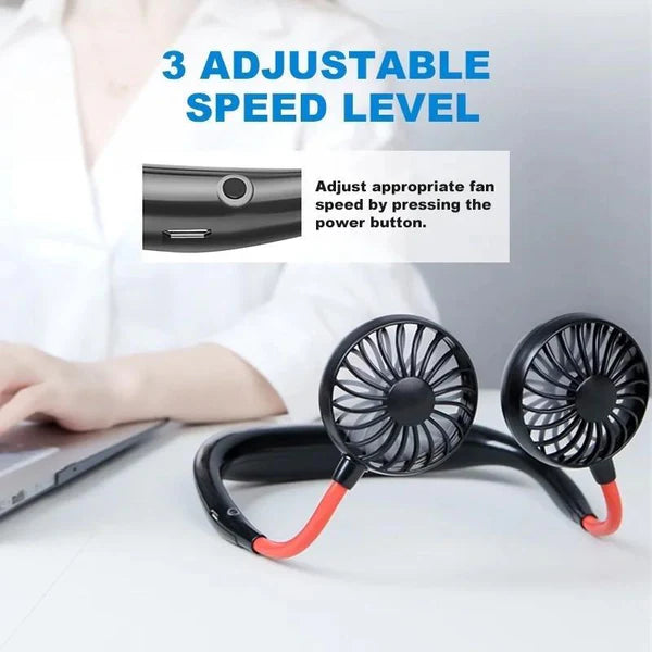 Wearable Neck Fan - Rechargeable USB Mini Fan for Hands-Free Cooling - Happy Price - Image 5