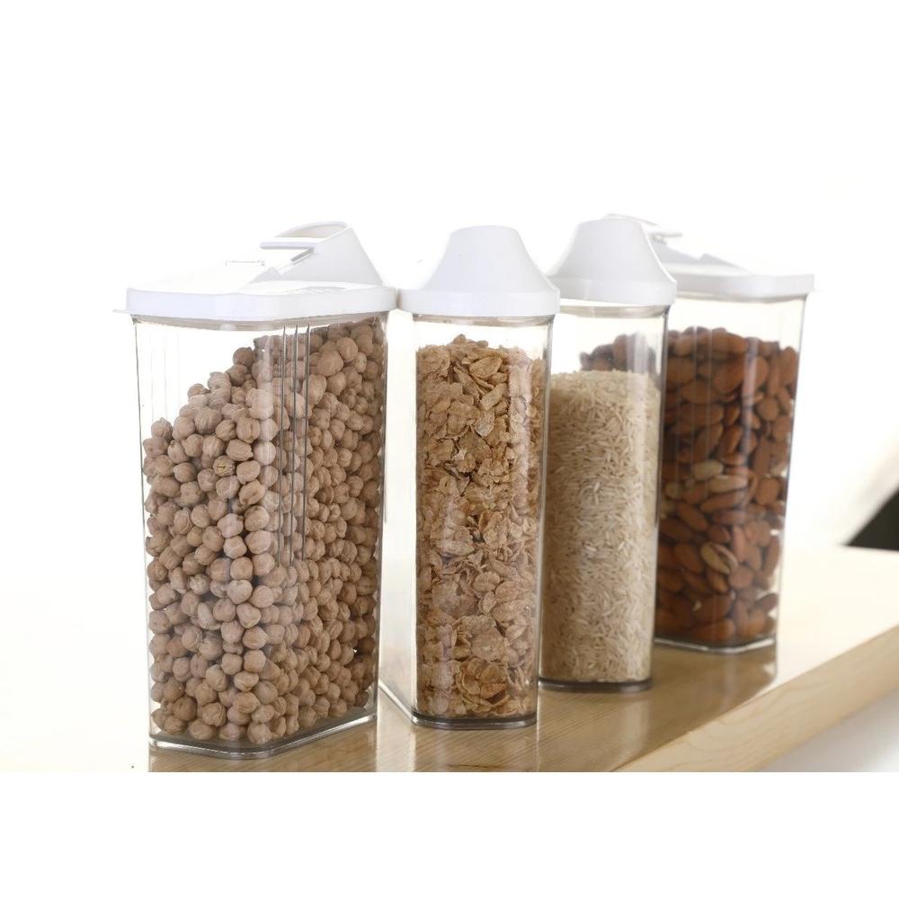 Set of 6 Plastic Kitchen Storage Jars - 750ml Each - Great Price - Image 5