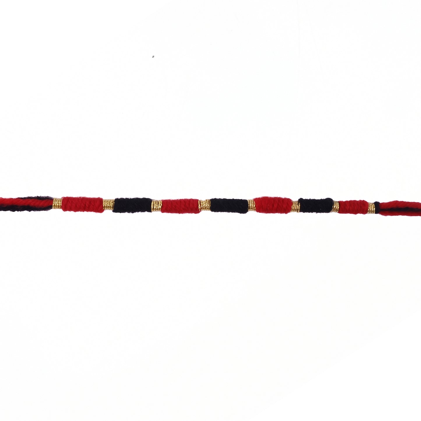 Handmade Black & Red Bracelet Rakhi for Brother - 1 Pc - Happy Price - Image 4