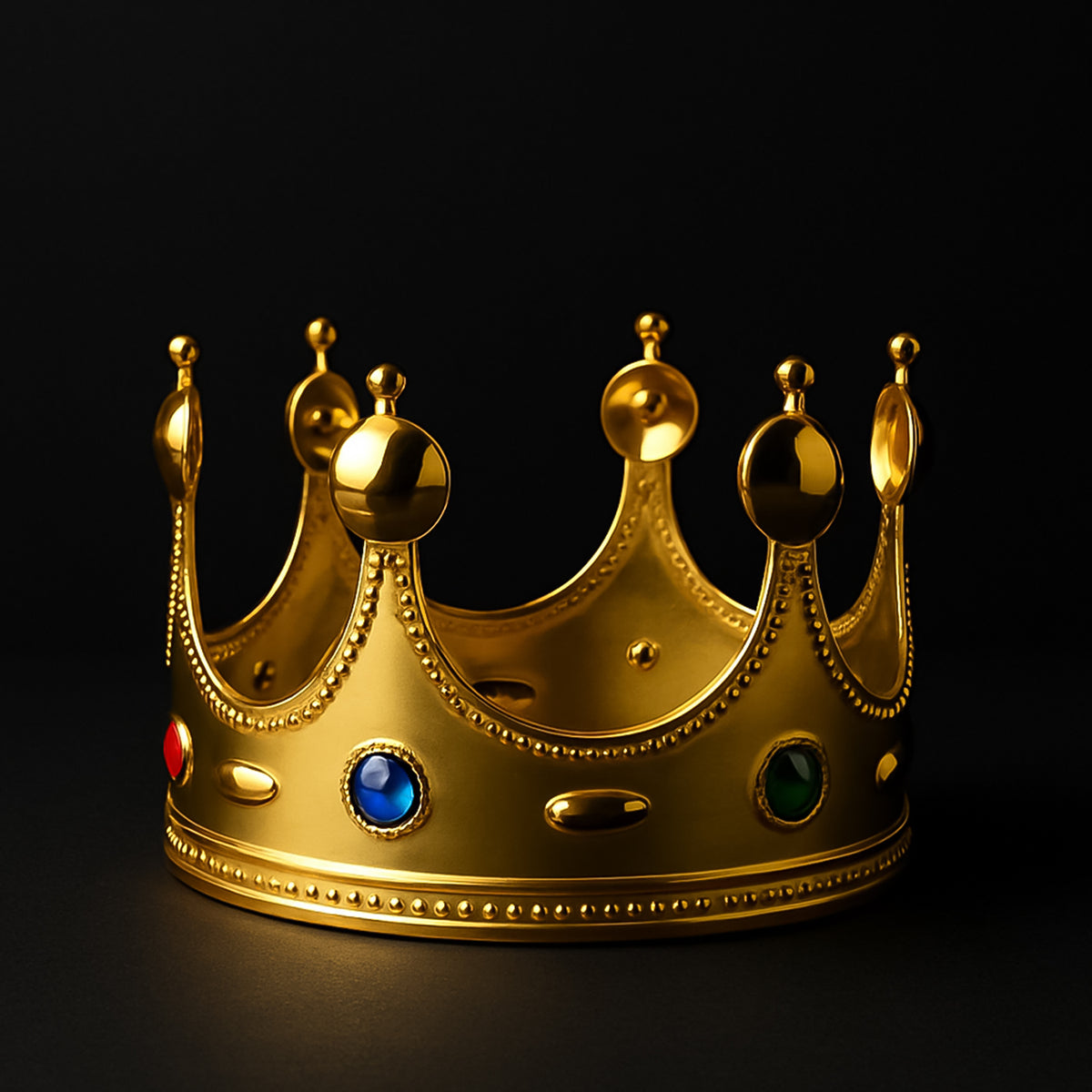 Golden Royal Crown With Colored Gems (1 Pc) - Happy Price - Image 6