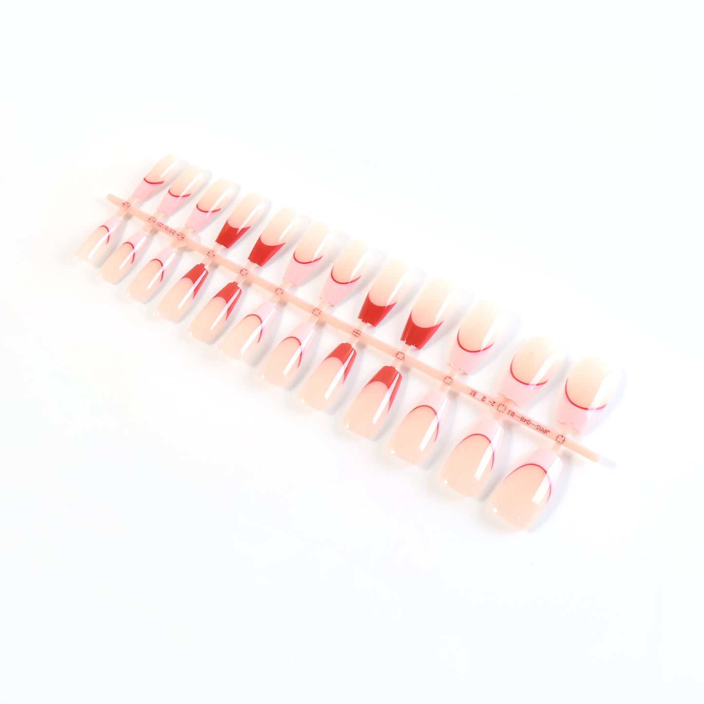 Glossy Nude Full Cover Artificial Nail Tips - 24 Pc Set for Women - Happy Price - Image 5