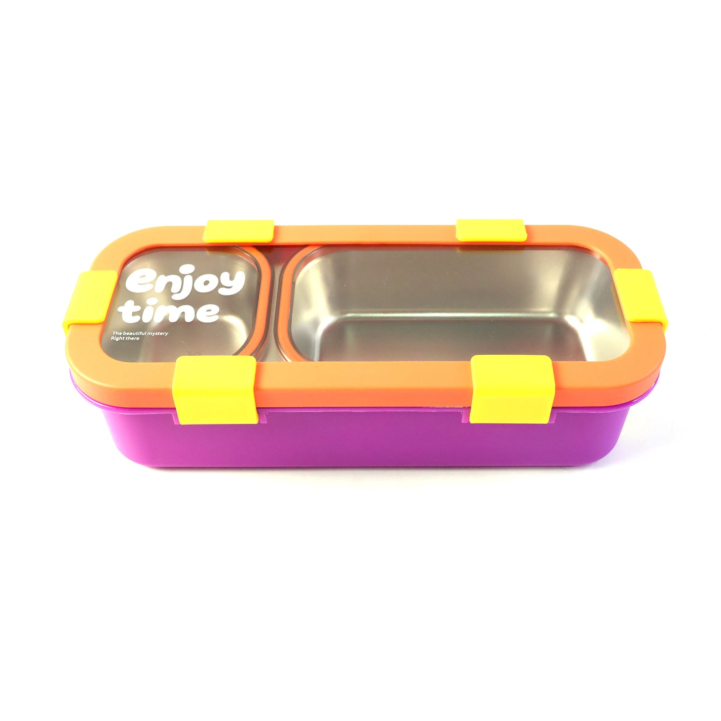 Stainless Steel 2 Compartment Lunch Box with Spoon & Fork - Leak-Proof Design - Great Price - Image 4