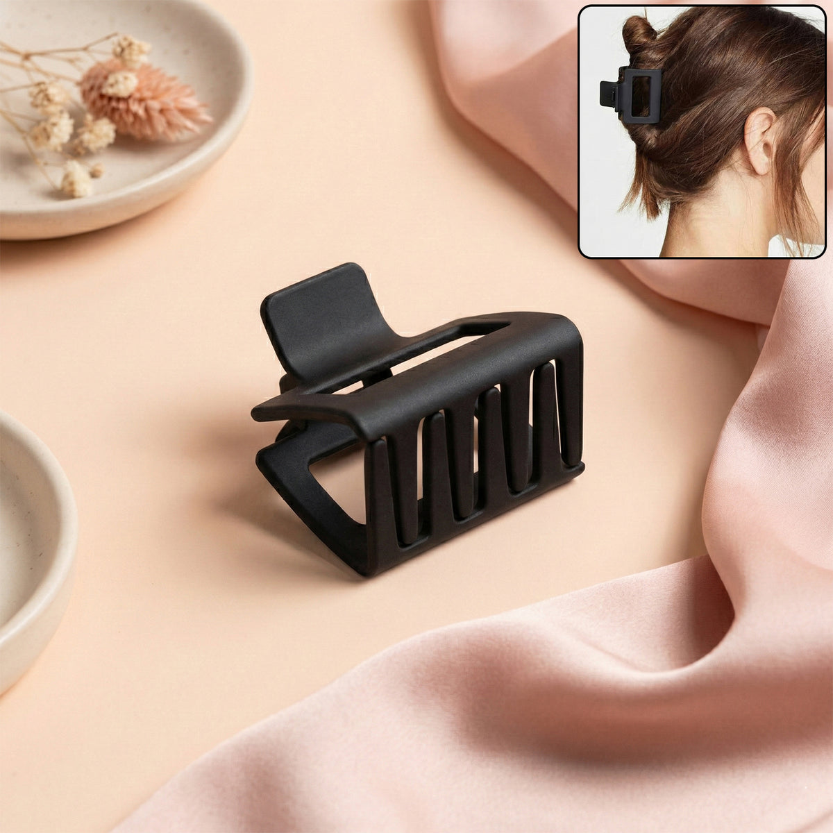 Strong Hold Matte Finish Hair Claw Clip for Women - 1 Pc - Happy Price - Image 2
