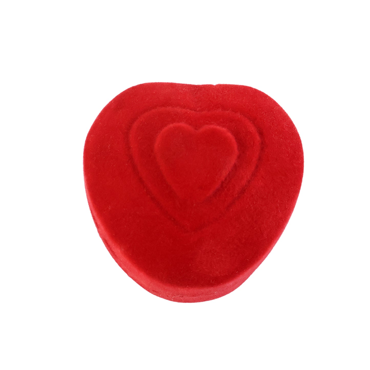 Heart Shaped Velvet Ring Box (1 Pc) - Elegant Jewellery Presentation Case - Happy Price - Image 5