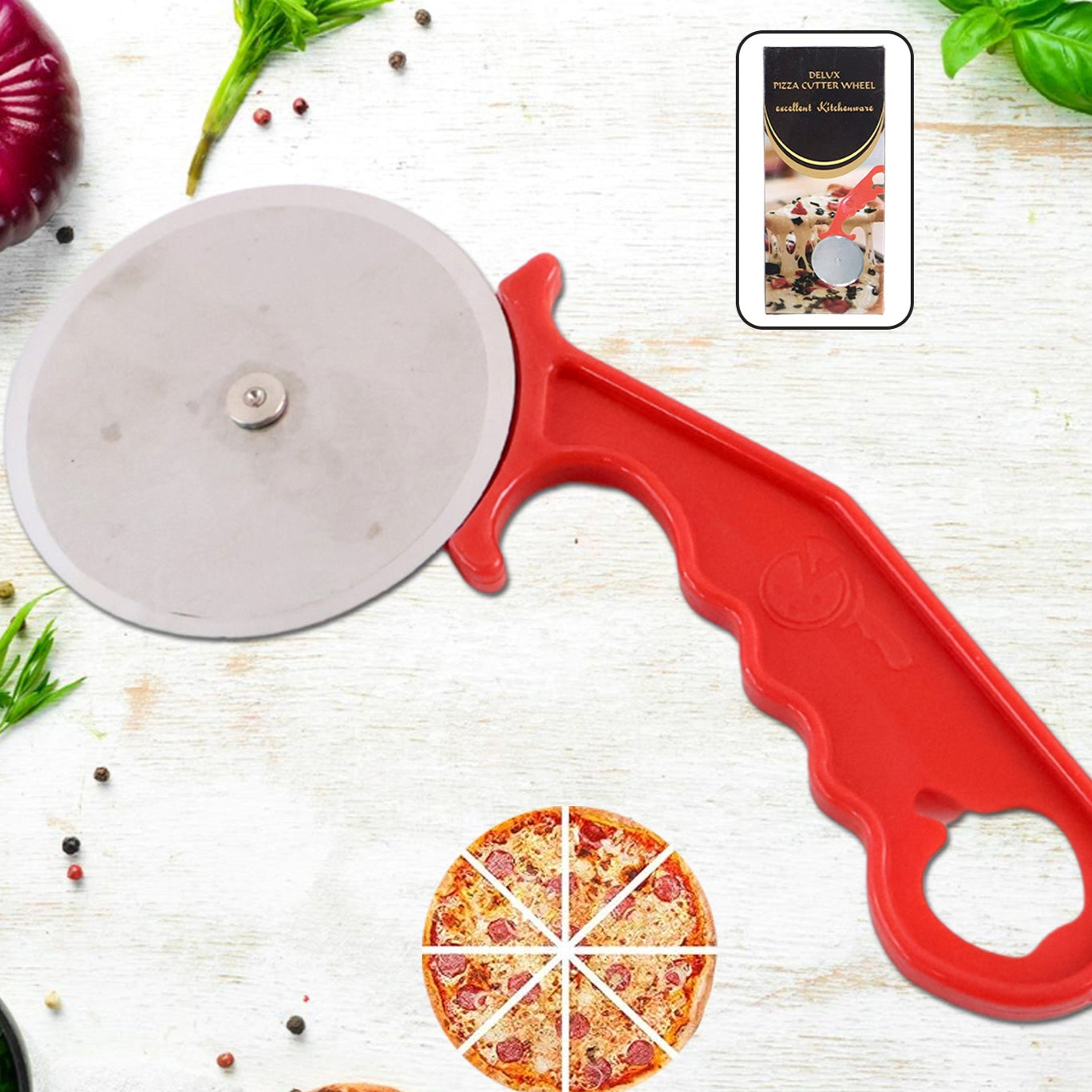 Stainless Steel Pizza Cutterpastry Cuttersandwiches Cutter - Happy Price - Image 1