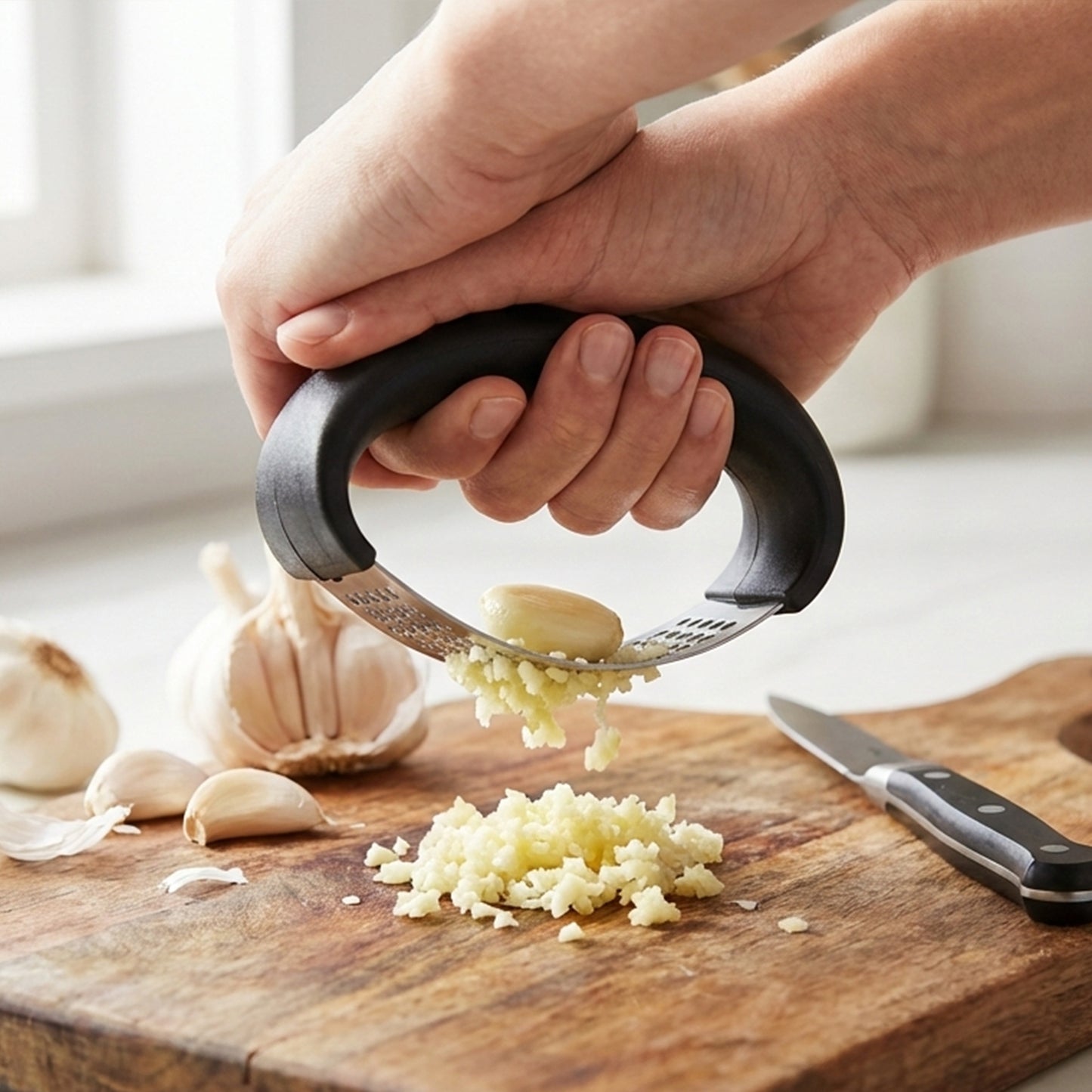 3-in-1 Kitchen Gadget Set: Garlic Press, Tongs & Spatula - Happy Price - Image 3