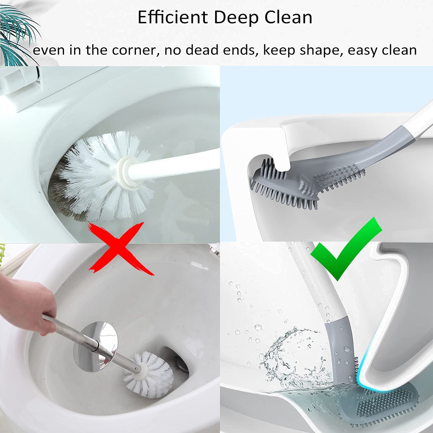 Golf Shape Toilet Brush with Long Handle for Bathroom Cleaning - Happy Price - Image 2