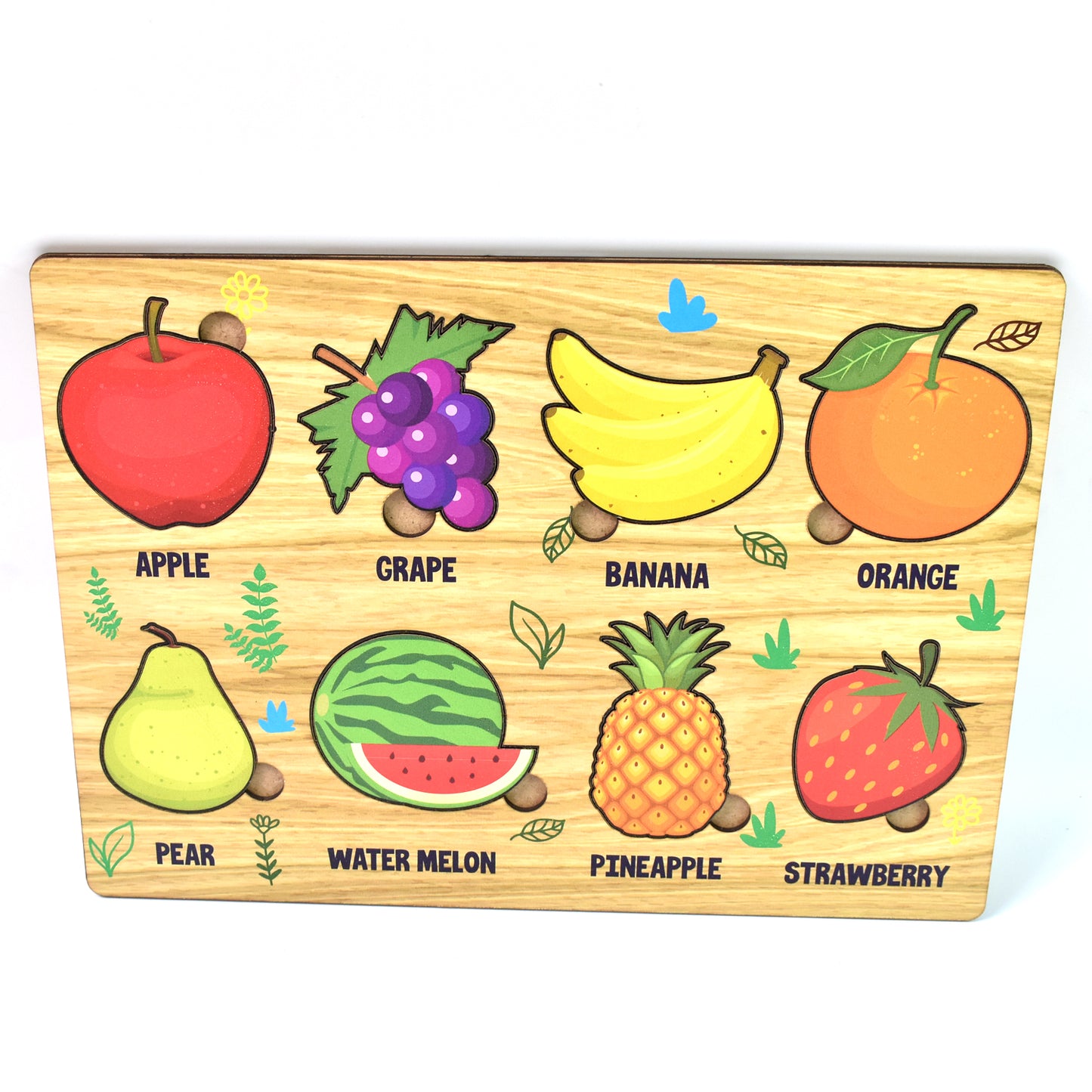Wooden Fruits Puzzle Learning Educational Board (1 Set 2820 Cm) - Happy Price - Image 5