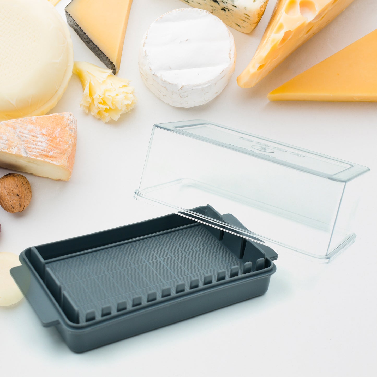 Butter Slicer and Storage Box with Lid - Transparent Plastic Container (1 Pc) - Happy Price - Image 2