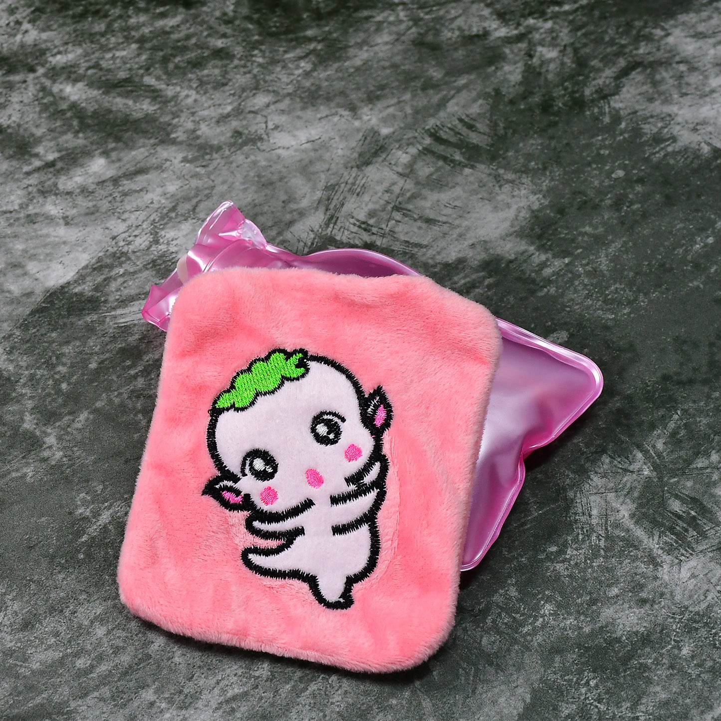 Pink Cartoon Hot Water Bag with Soft Cover for Pain Relief & Warmth - Happy Price - Image 2