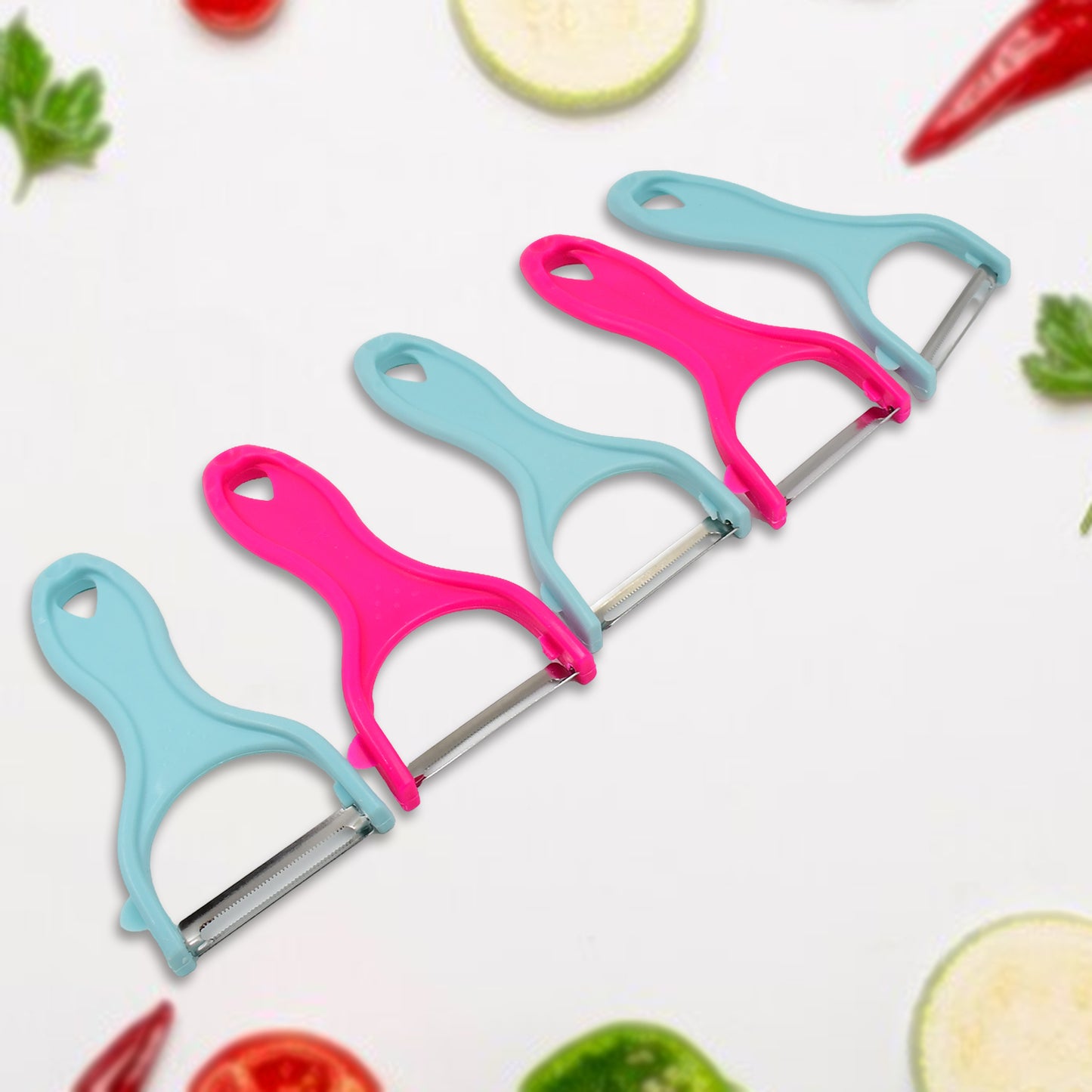 Stainless Steel Kitchen Scissors Multipurpose Peeler (2 Pc Set Mix Design Scissor Peeler) - Happy Price - Image 4