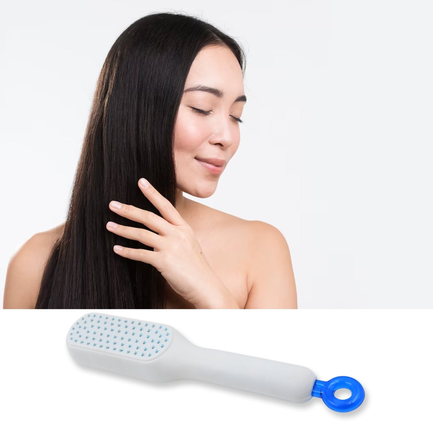 Self-cleaning Hairbrush Massage Comb (1 Pc With Box) - Happy Price - Image 2