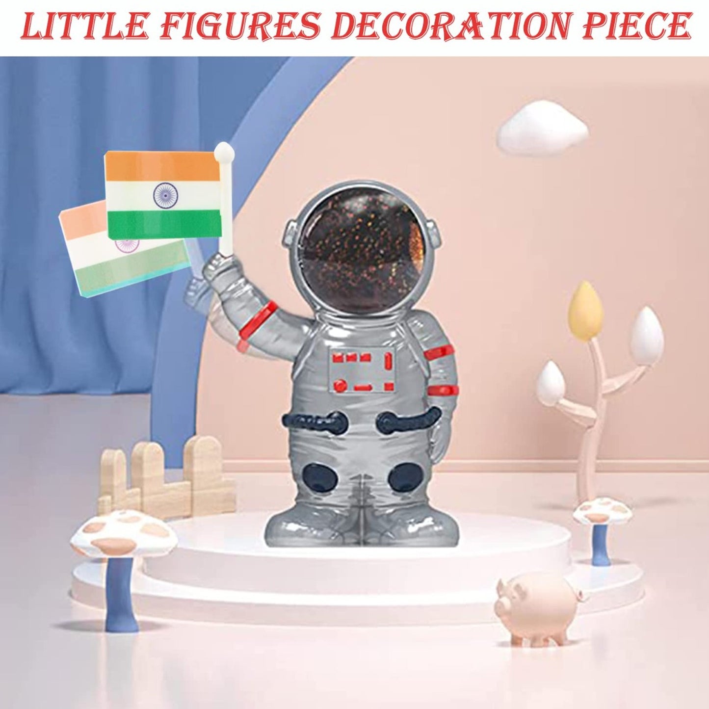 Solar Power Astronaut Ornament Moving Hand With Indian Flag (1 Pc) - Happy Price - Image 7