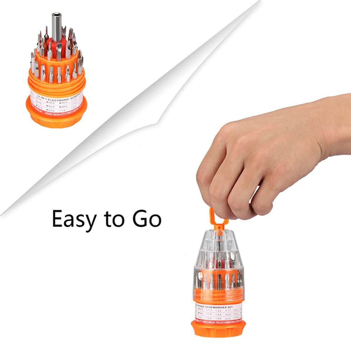 (Set Of 4pc) Screwdriver Set Steel 31 In 1 With 30 Screwdriver Bits Professional Magnetic Driver Set - Happy Price - Image 5