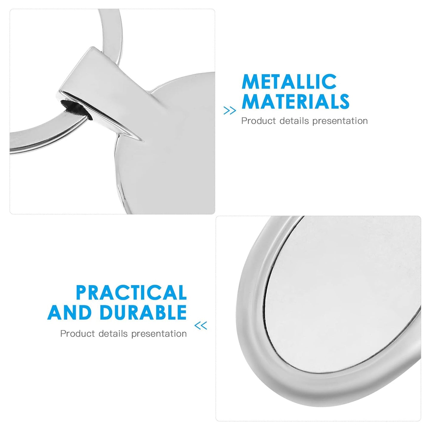 Elegant Oval Shape Metal Keychain For Personal Use - Happy Price - Image 4
