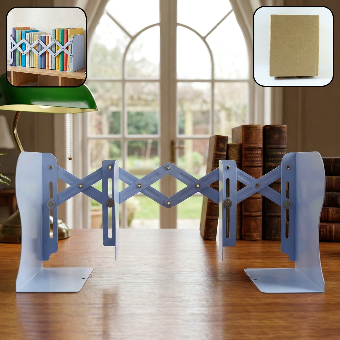 Adjustable Expandable Book Holder - Foldable Scissor Design Organizer (1 Pc) - Happy Price - Image 3