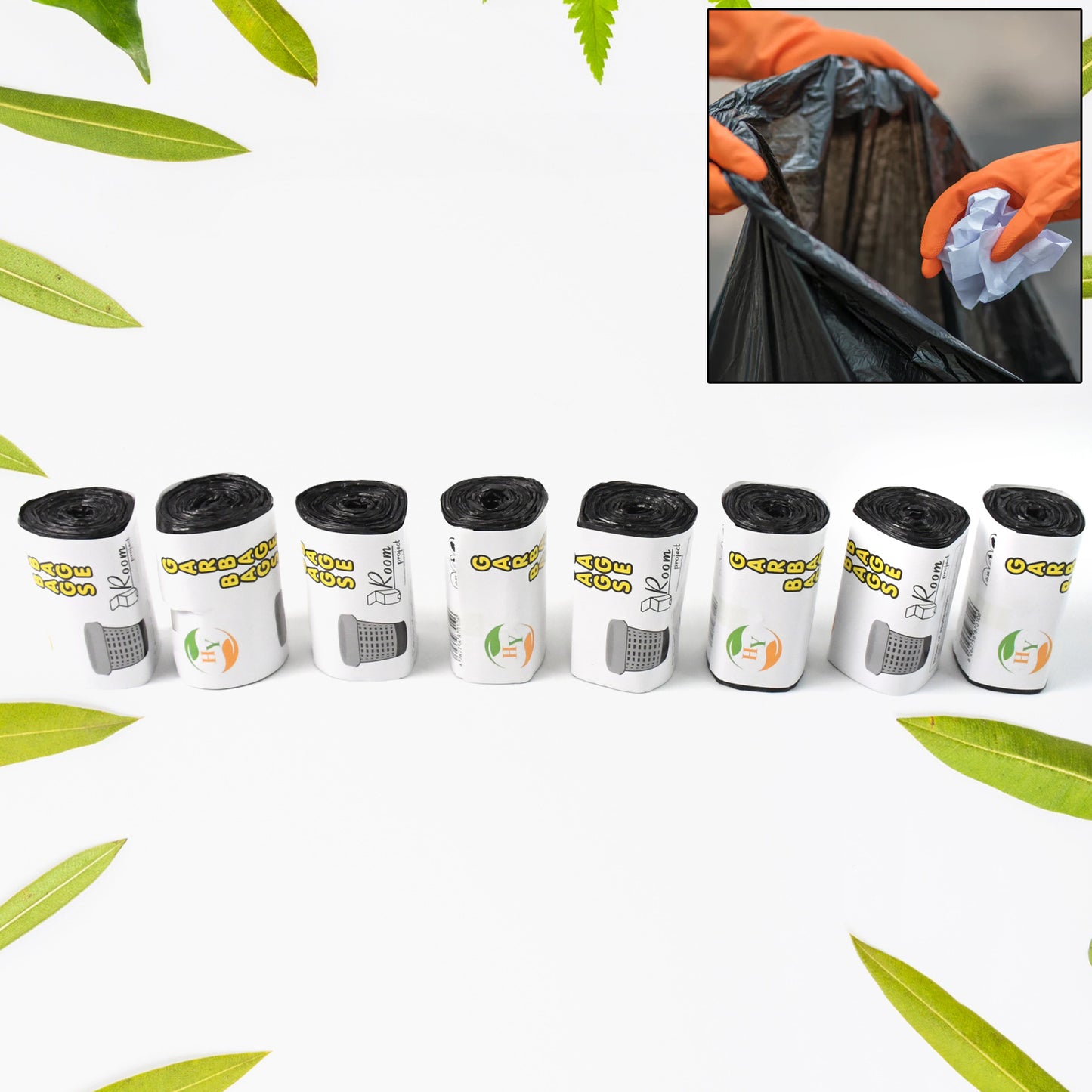 Disposable Eco-friendly Garbage Trash Bag (8 Pcs Set) - Happy Price - Image 2