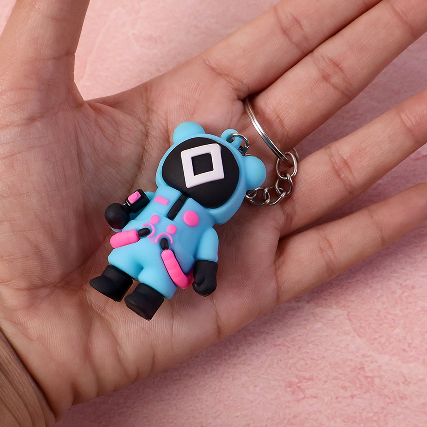 Soft Silicone Character Keychain with Metal Ring - Fun Bag Pendant (1 Pc, Assorted Design) - Happy Price - Image 5