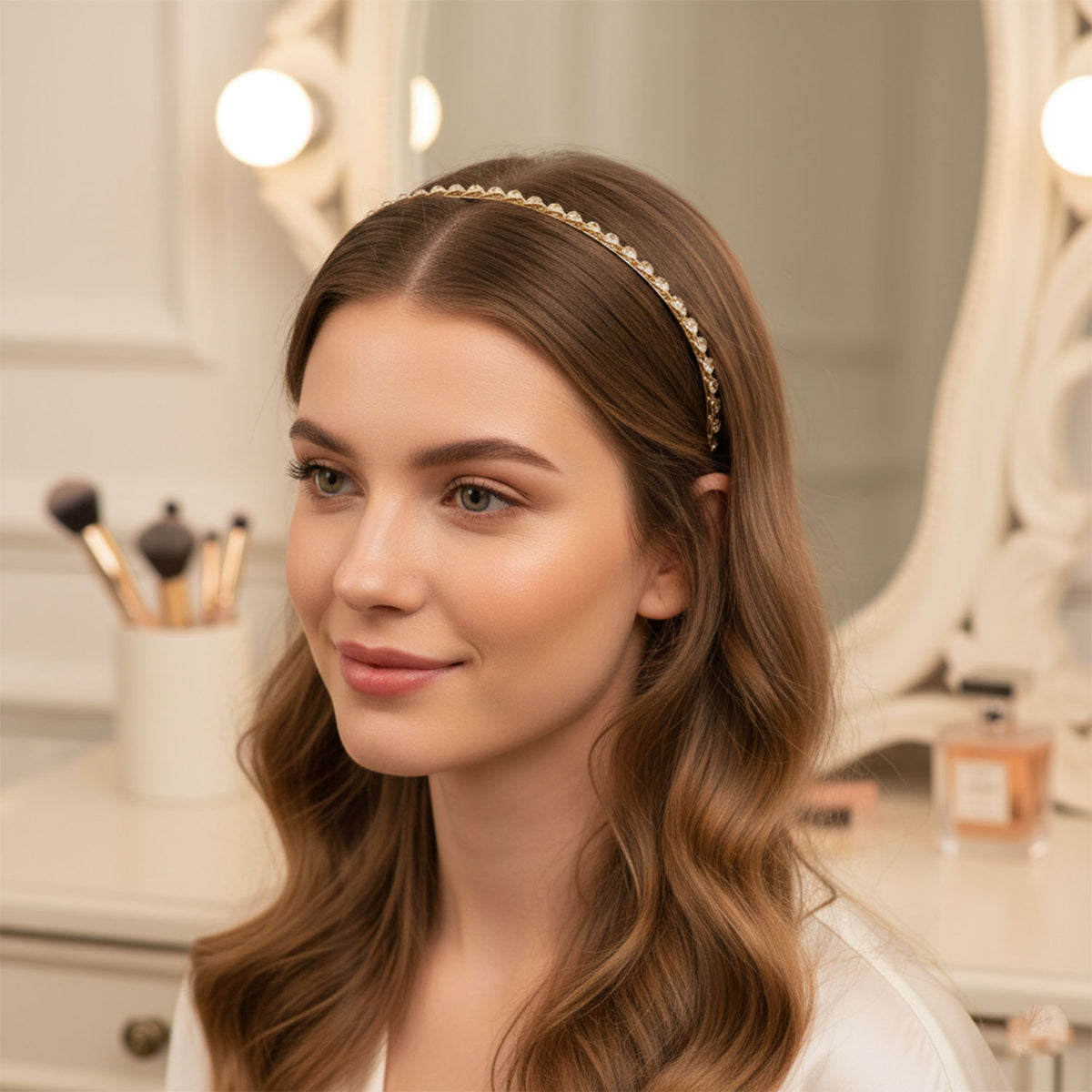 Crystal Embellished Metal Hair Band for Women (1 Pc) - Happy Price - Image 6