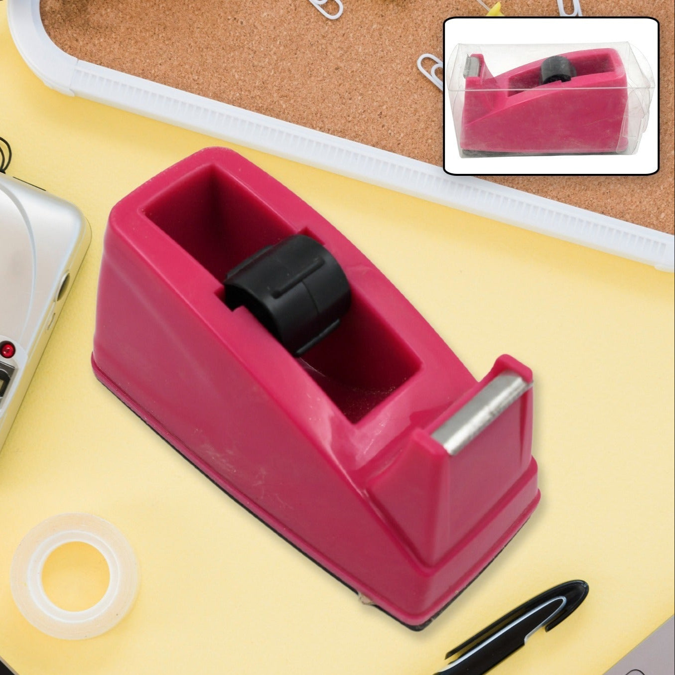 Plastic Tape Dispenser Cutter For Home Office Use Tape Dispenser For Stationary Tape Cutter Packaging Tape School Supplies (1 Pc 273 Gm) - Happy Price - Image 1