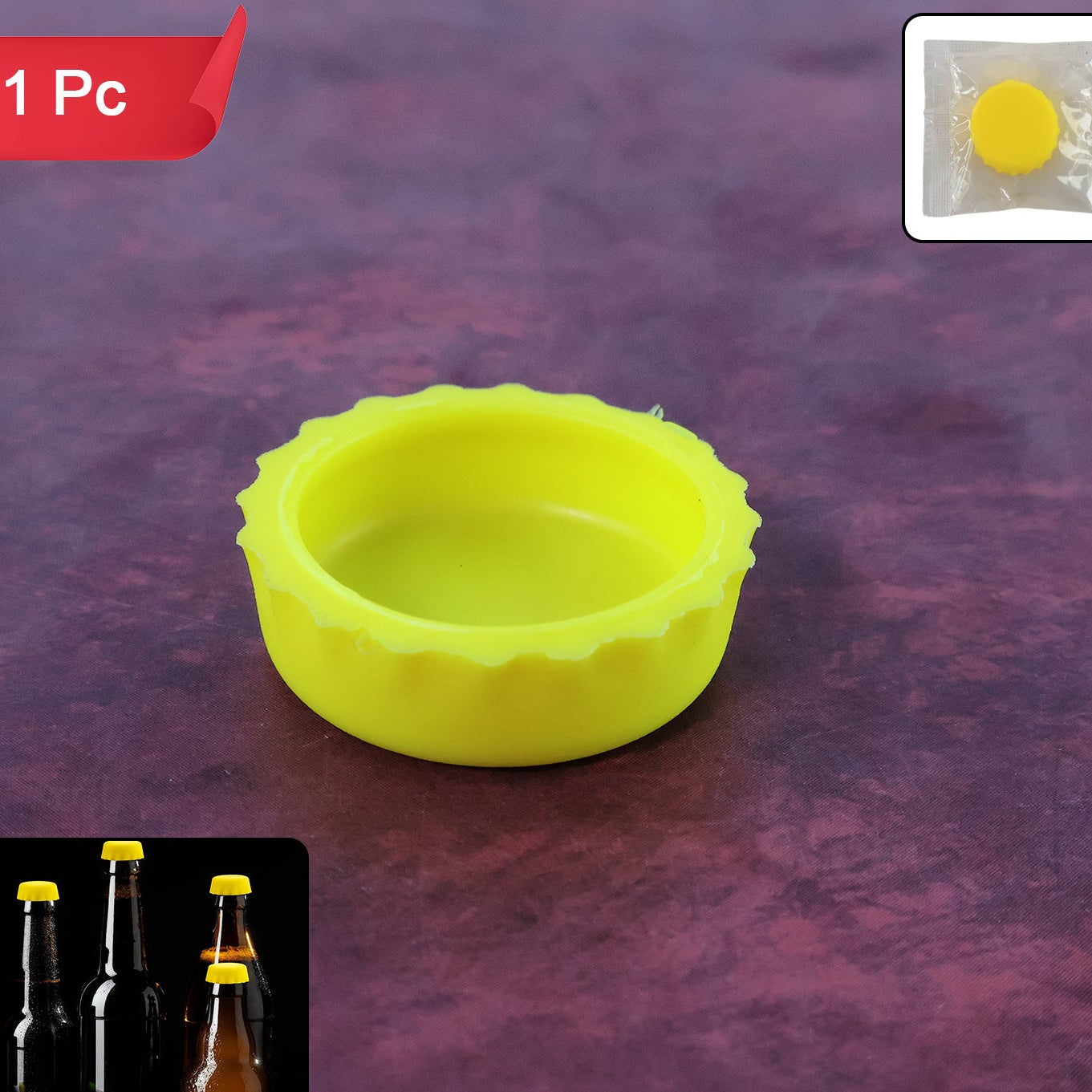 Reusable Silicone Bottle Cap Cover - 1 Pc - Happy Price - Image 1