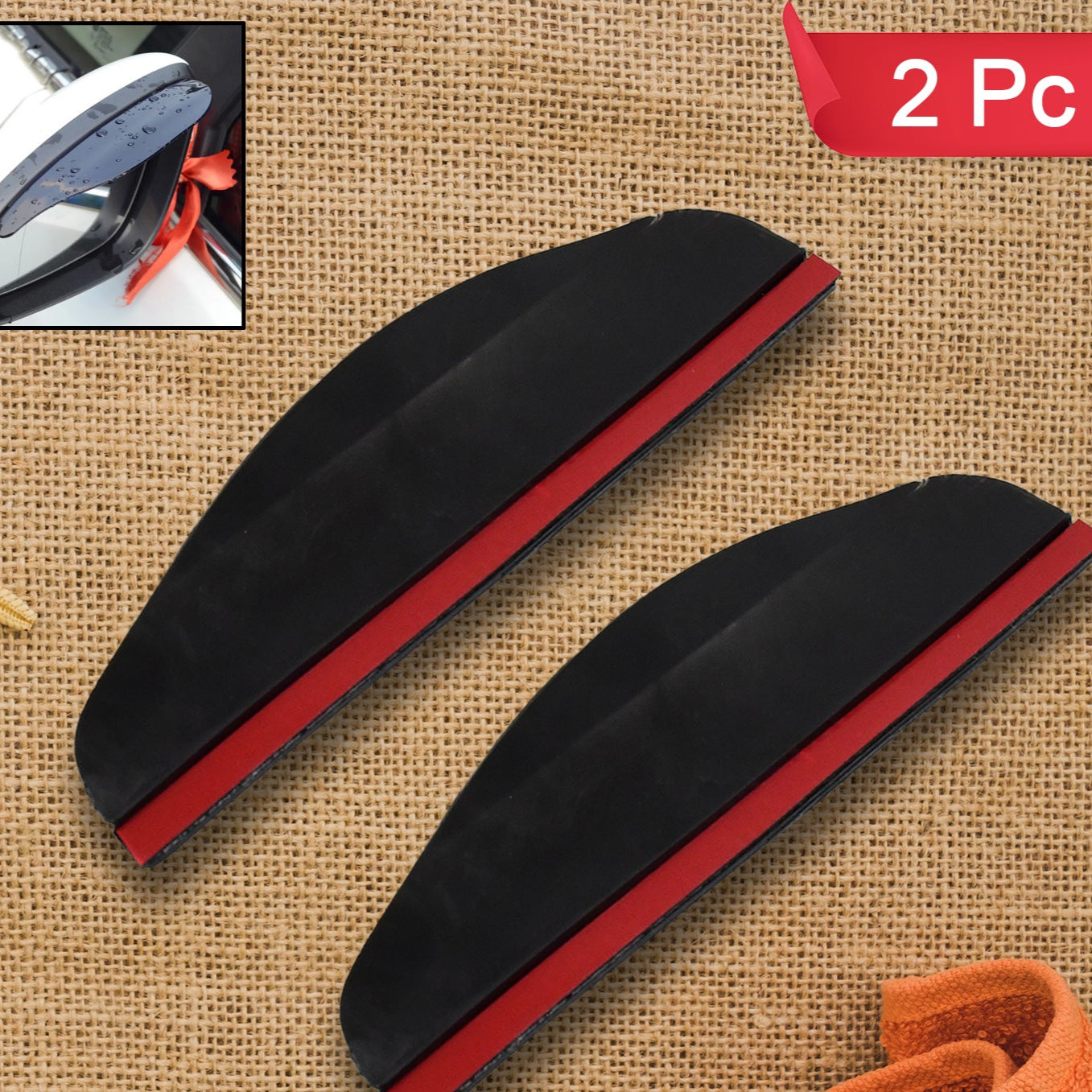 1 Pair Car Mirror Rain Protector Cover (2 Pcs Set) - Happy Price - Image 1