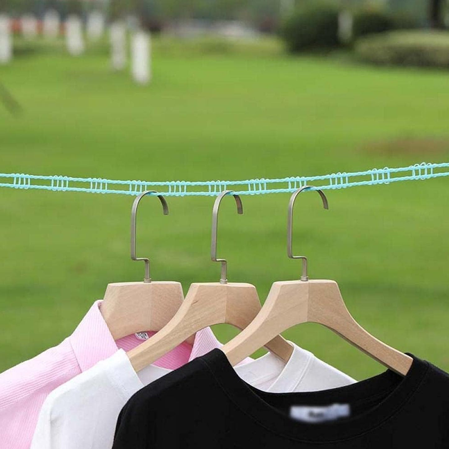 3 Meter Anti-Slip Nylon Clothesline with Hooks - Portable Indoor Outdoor Drying Rope - Happy Price - Image 3