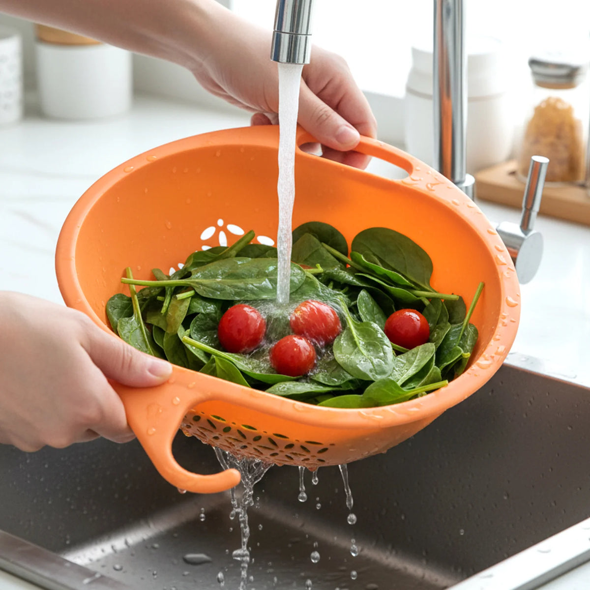 Handheld Plastic Kitchen Strainer for Washing Rice & Grains (1 Pc) - Happy Price - Image 3