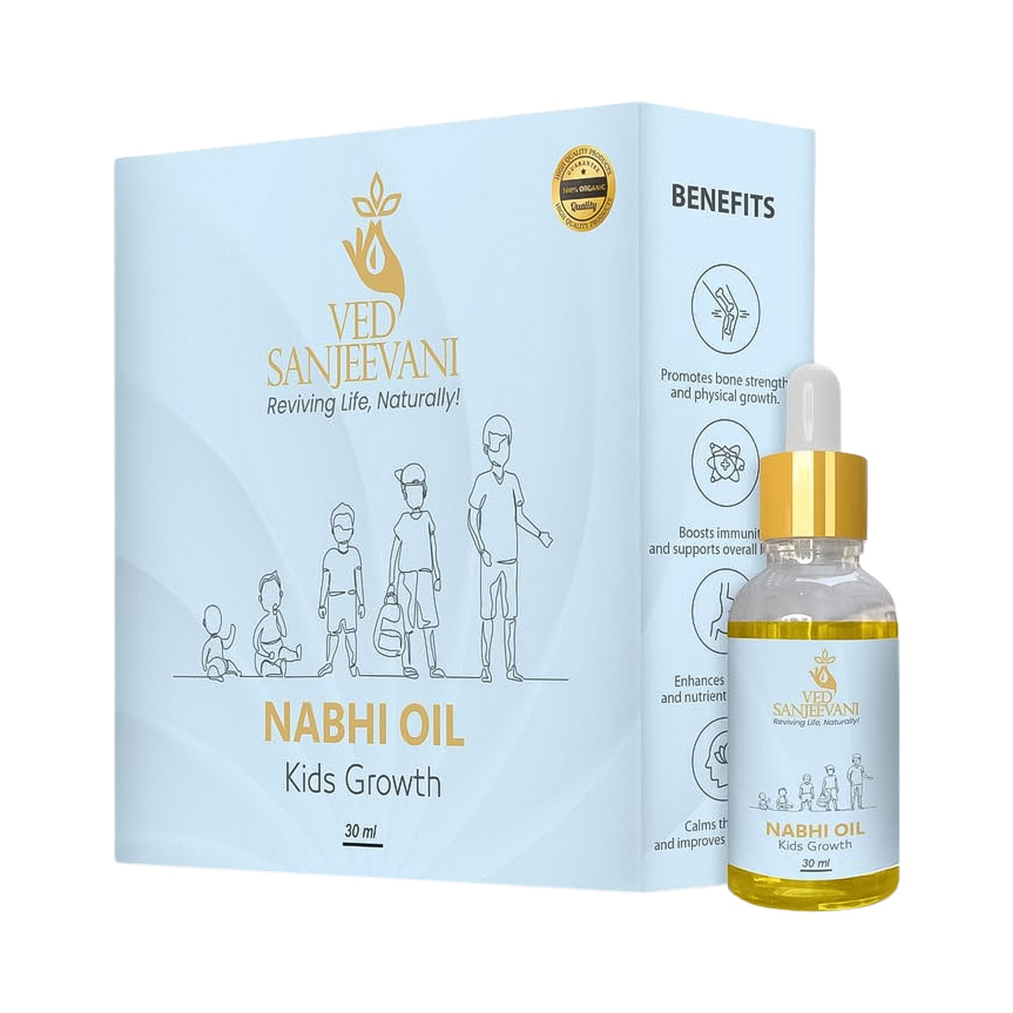 Ved Sanjeevani Nabhi Oil For Kids Growth (30ml 1 Pc) - Happy Price - Image 2