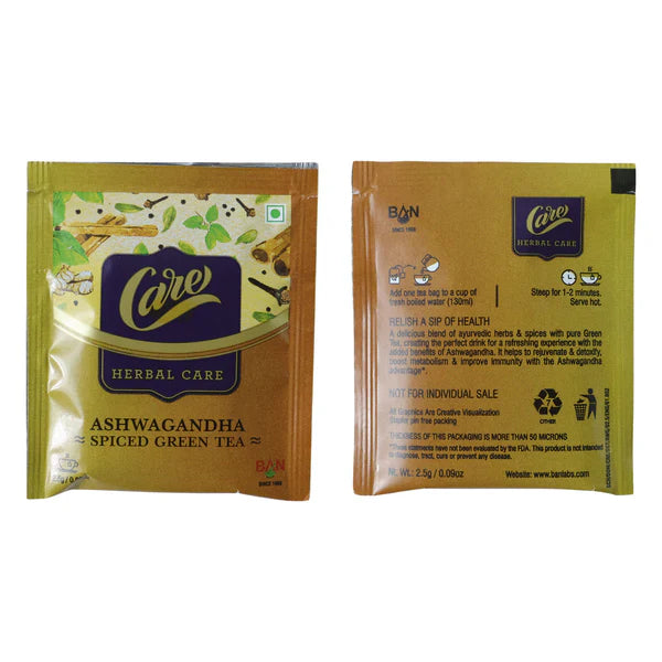 Ashwagandha Spiced Green Tea 62.5gm - 25 Sachets for Daily Wellness - Great Price - Image 3