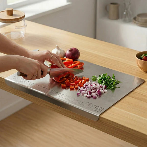 Durable Stainless Steel Cutting Board - 35.5x29 Cm, 1mm Thick, 1 Piece - Great Price - Image 2
