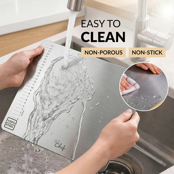 Durable Stainless Steel Cutting Board - 35.5x29 Cm, 1mm Thick, 1 Piece - Great Price - Image 1